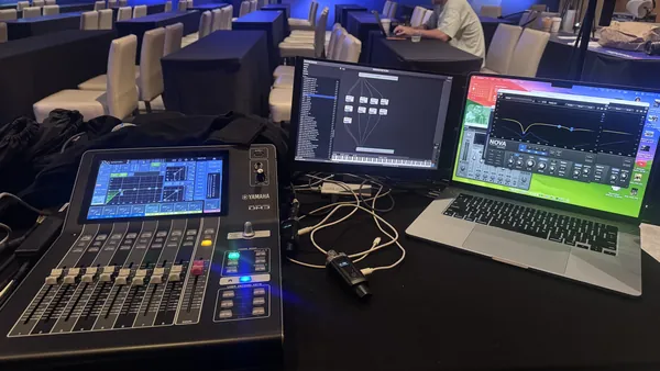 Yamaha DM3 with a laptop