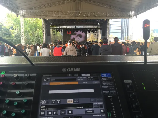 Outdoor show from the FOH tent