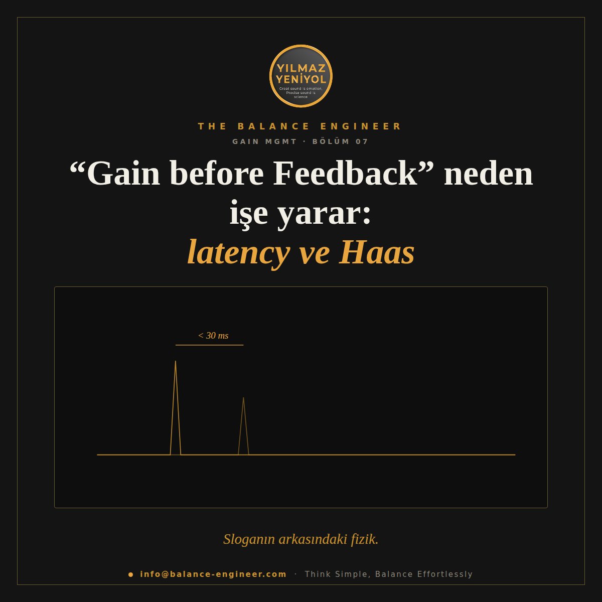 "Gain before Feedback" neden işe yarar: latency ve Haas